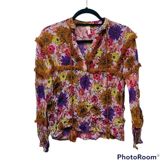 Anthropologie Raga Wild Gardens Peasant Blouse - Picture 2 of 10